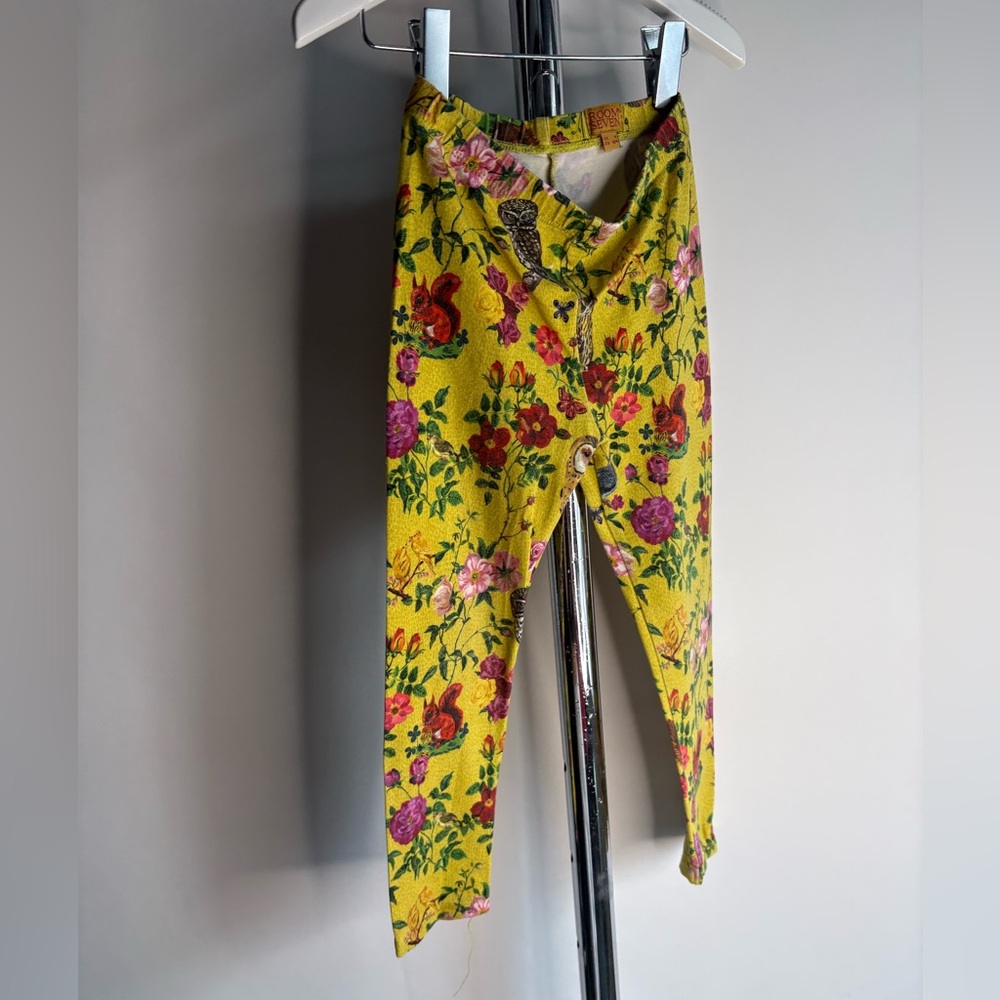 Room Seven Girls Floral Woodland Animal Leggings Size 4